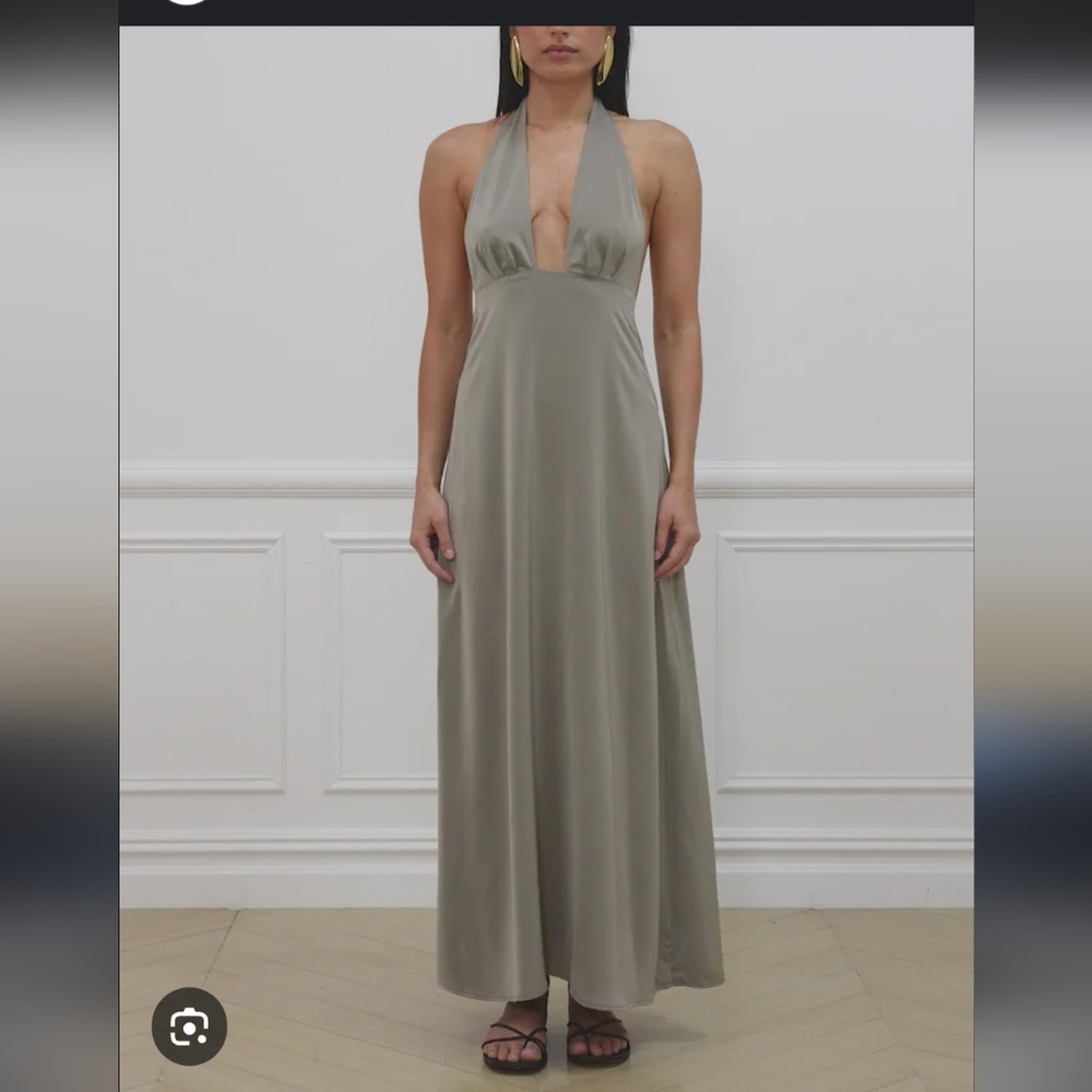WeWoreWhat NWT Knit Rib Brown Halter Maxi Dress Womans‎ Size XXL